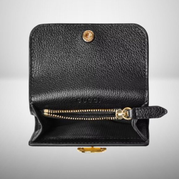 Gucci Softbit Card Case in Black Grainy Leather - Picture 6 of 7